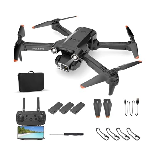 ZX X213 Mini Drone with Camera, 1080P HD FPV Foldable Drone with Carrying Bag, 3 Batteries for 35 Min Flight Time, 150°Electrical Control Lens, One Key Take Off/Land, Altitude Hold, 3 Speeds, Toys Gifts for Kids, Adults, Beginner