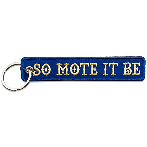 So Mote it Be Masonic Embroidered Key Chain - [Blue & Gold]