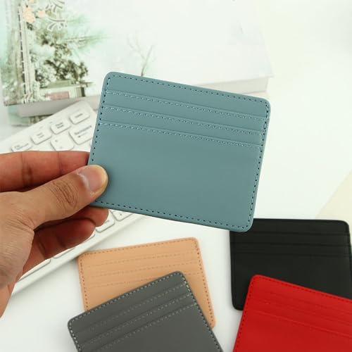 Slim Minimalist Wallet Small Card Bag, PU Leather Card Holder Wallet, Multiple Card Slots Card Case For Women Men(black)3