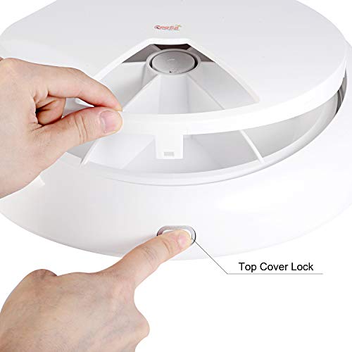 QPETS 6 Meals Automatic Cat Dog Feeder Auto Pet Feeder with Programmable Timer ,Auto Dry and Wet Food Dispenser for… - Image 7