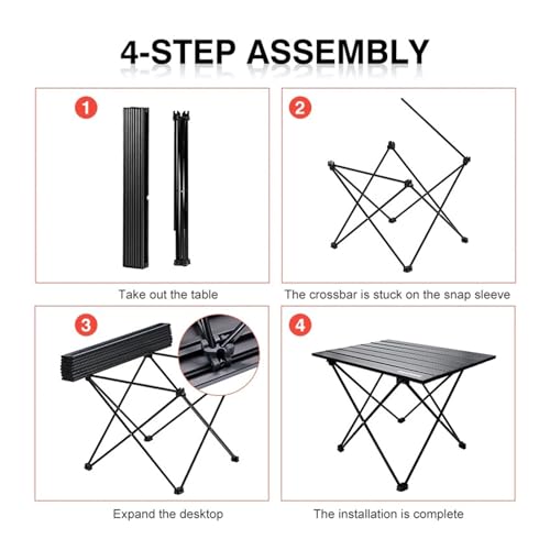 Table pliante de camping portable pliable multicolore randonnée extérieur