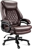 400lbs Big and Tall Office Chair Wide Spring Seat Executive Office Chair Back Support Home Office De