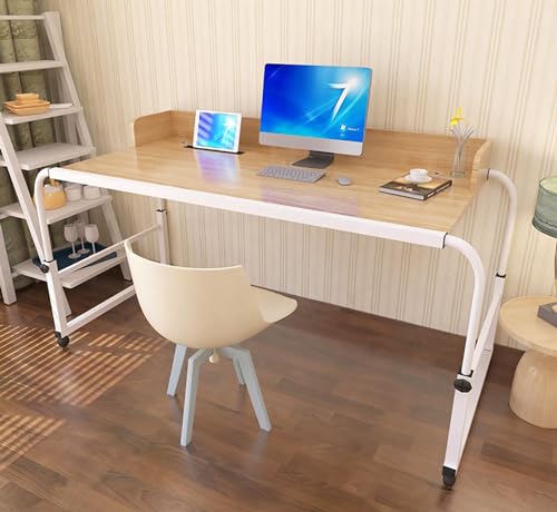 Table de lit d'hôpital à roulettes bureau pivotant réglable ordinateur portable