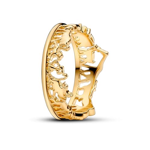 Pandora Disney Anillo Con Diseño De El Rey León Chapado En Oro De 14 Quilates, Talla 52 Pandora Disney Anillo Con Diseño De El Rey León Chapado En Oro De 14 Quilates, Talla 52