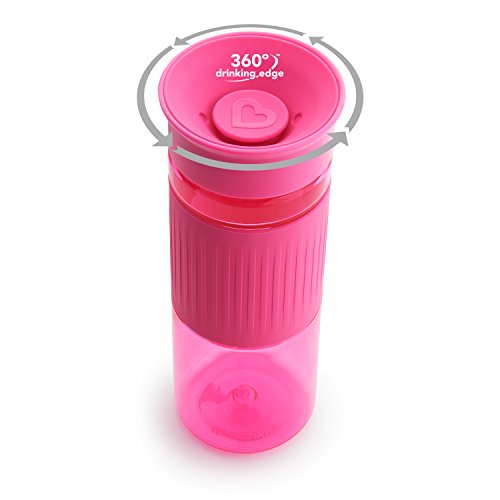 Munchkin® Miracle® 360 Spill Proof Sippy Cups, 24 and 10 Ounce, 2 Pack, Pink – Toddler and Adult Set - image 4