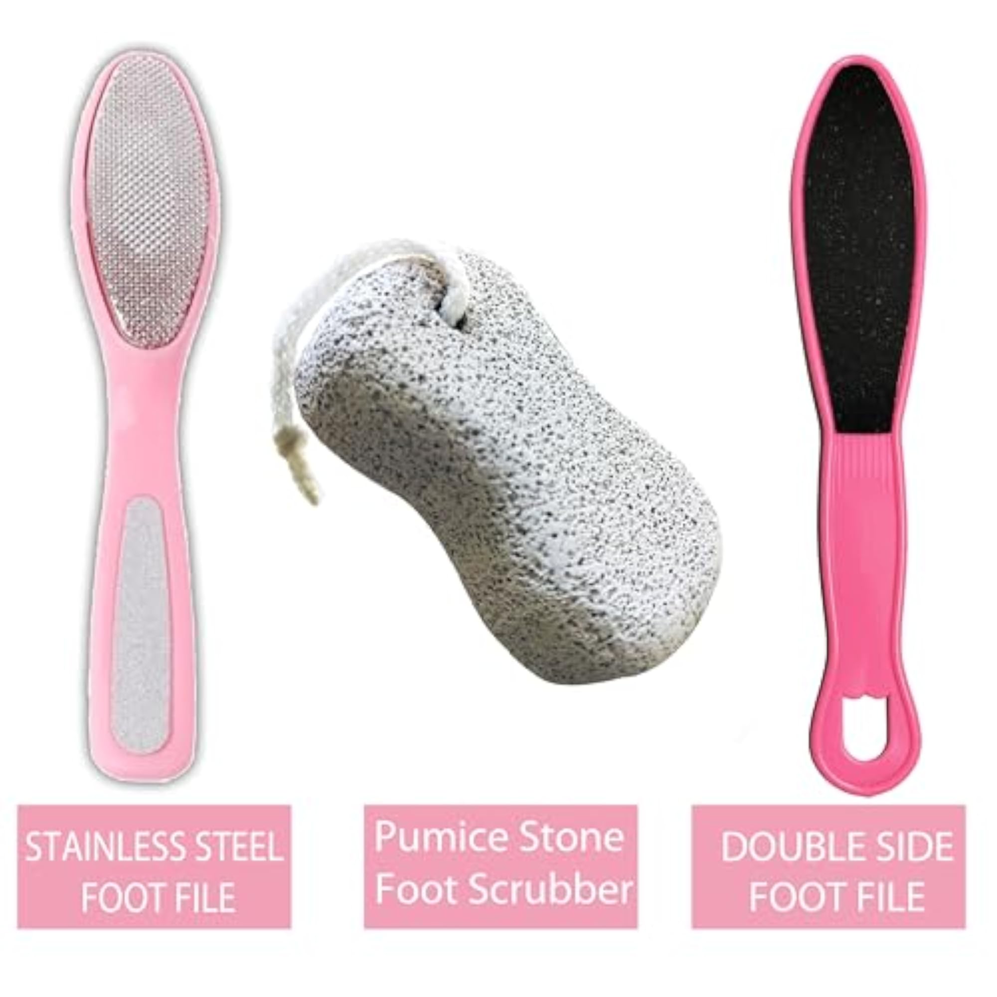 Professional 3 in 1 Pedicure Kit, Foot Scrubber Combo