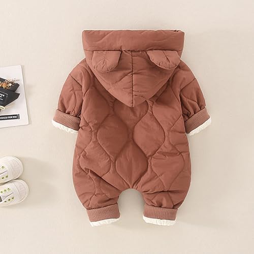 Combinaison de ski bébé 0-24 mois barboteuse hiver à capuche rembourrée
