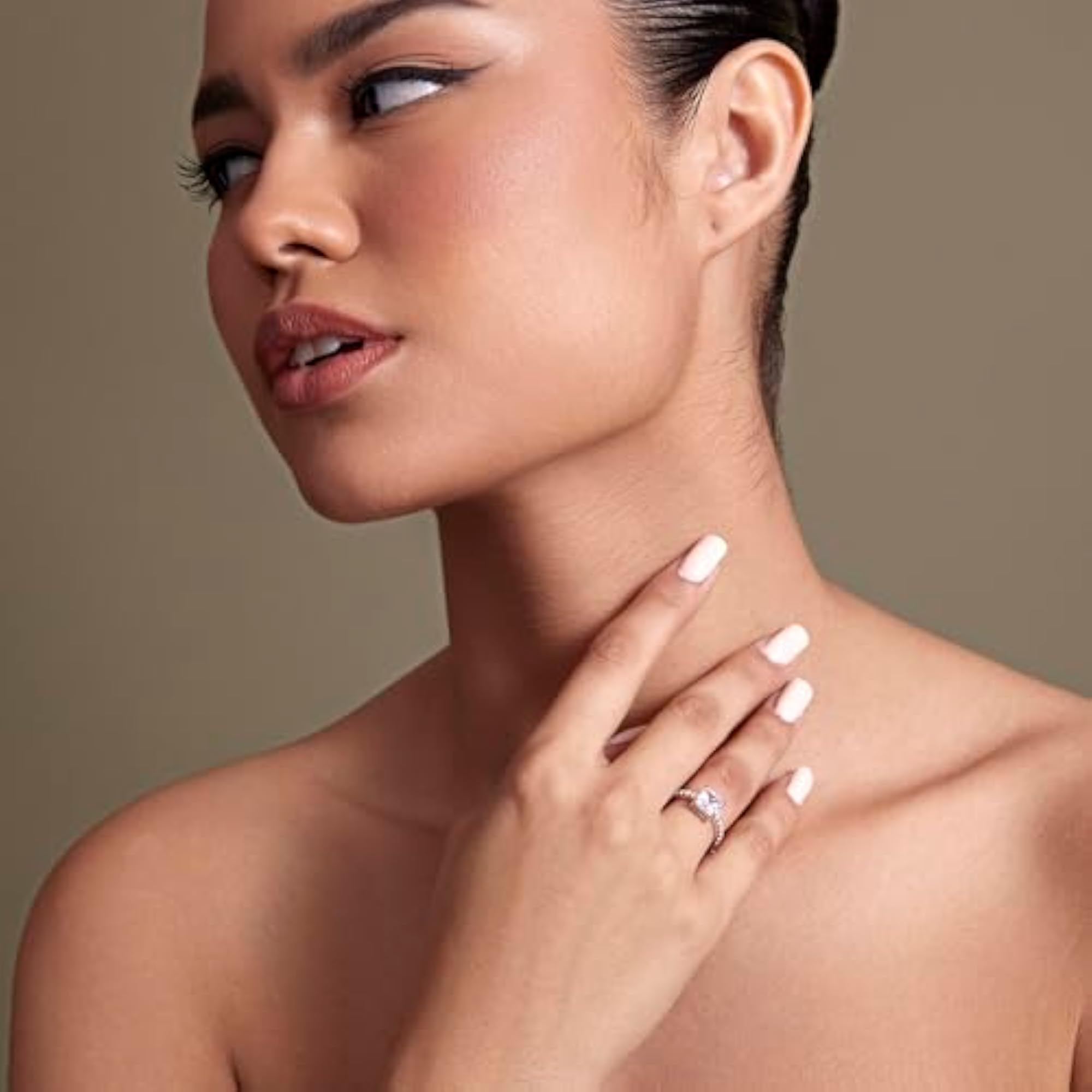 Adjustable 92.5 Sterling Princess Solitaire Ring for Engagement