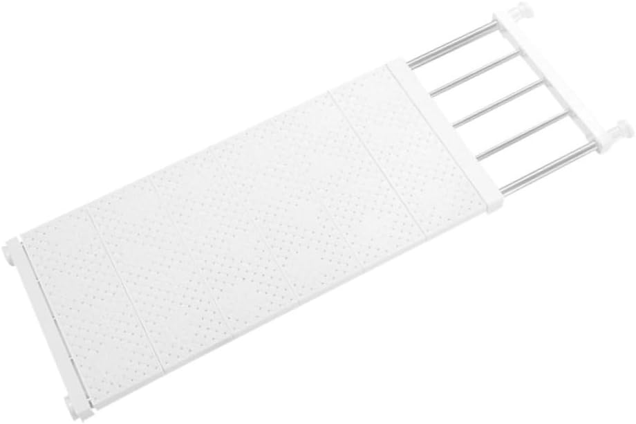 STOBAZA Wardrobe Rack with Removable Plates Versatile Cupboard Storage Shelf for Shoes Space Saving Organizer for Living Room Bathroom White Long Wide