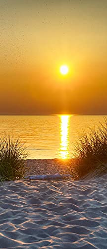 Türtapete Strand Meer Natur 91x211 cm - inkl. Kleister - einteilig Vlies...