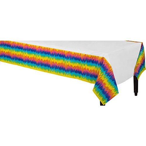 Ams Can Groovy 60er Jahre Tischdecke – Psychedelisches Muster, 137x260cm, Papier