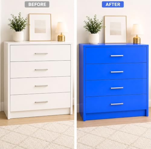 Image of Vinyl Contact Paper Decorative for Cabinets Countertops Kitchen Shelves Liner Self Adhesive Film Peel and Stick Waterproof Removable Wallpaper (Inches 24 x 118, Matte Royal Blue)