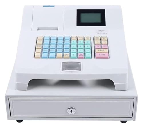 Cash Register for Small Business, 8 Digital Led Cash Registers, Smart Cash Register with Thermal Printer, for Supermarket, Restaurant Business