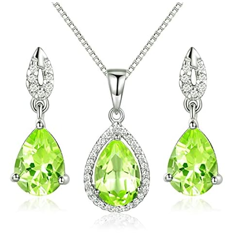 JIANGXIN Waterdrop Peridot Jewellery Set Cover