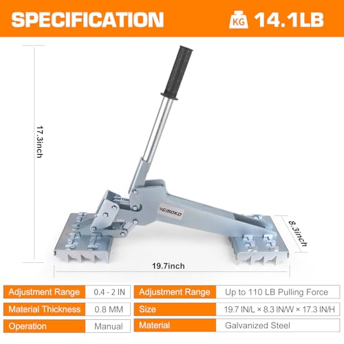 vemoko Artificial Grass Installation Tools Artificial Turf Puller,Professional Turf Gripper Turf Fix for Synthetic Grass Installations in Gardens, Soccer Fields, Parks - Image 5