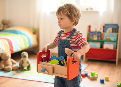 Petit établi Goki 58501 multicolore, le cadeau de jeu de construction idéal - 4