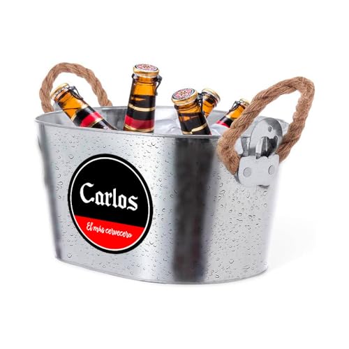 Regalisimos Cubo regalo cerveza personalizado con abridor y cervezas