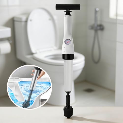 Desatascador de Inodoro con Presión de Aire Alta, Desatascador para Fregaderos, Bañeras y Tuberías con 3/5 Boquillas miniatura 3