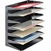 Steelmaster 2647HLBK Black Multi-Tier Horizontal Legal Organizers, Seven Tier, Steel