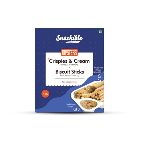 Snackible Biscuit Sticks with Crispies& Cream Dip - 30gm (Pack of 5) (B0CJRPT1K6) Amazon Price History, Amazon Price Tracker