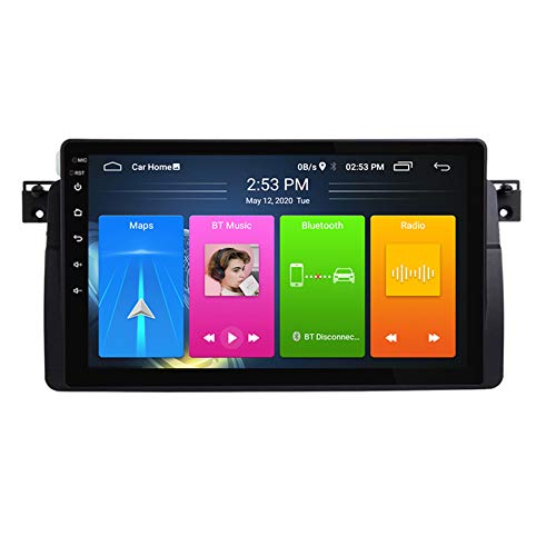 Autoradio mit Android 8 passend für BMW E46 / M3 1998-2006, GPS Navigation, Bluetooth SWC FM Spiegel Verbindung, 9 Zoll Touchscreen,4