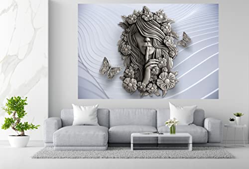 Image of Cabana Homes (48 inch x 36 inch) 3D Self Adhesive Wallpaper, Living Room, Bedroom, Sofa Background, Gypsum Board, Office