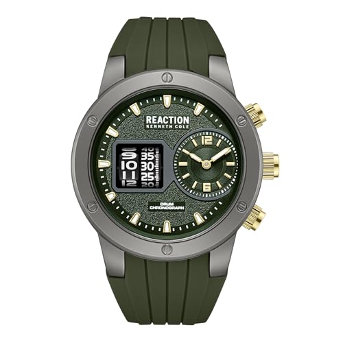 Image of Kenneth Cole Reaction Green Dial Men's Watch - KRWGQ0069303
