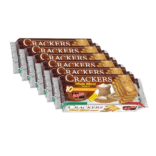 Sophia Cracker Italian Whole Wheat 8.8oz (6-pack) | Whole Grain Crackers for Snacks & Cheese Boards...