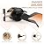 Probrico Wave Style Matte Black Passage Door Knobs, Reversible Door Levers for Hallway and Closet, Interior Keyless Door Handles for Right/Left Handed Doors, 2 Pack