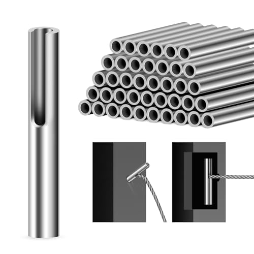 40 Pack 1/8" Invisible Cable Railing Kit Terminal Toggle Anchor Angle, T316 Stainless Steel Adjustable Cable Railing Hardware Invisible Tensioner for Metal Railing Corner Post and Wall Post