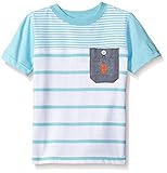 U.S. Polo Assn. Boys' Short Sleeve Striped Crew Neck Pocket T-Shirt