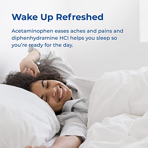 Rite Aid Extra Strength Pm Pain Relief Caplets, 500Mg Acetaminophen / 25Mg Diphenhydramine - 50 Count | Nighttime Pm Pain Reliever + Sleep Aid | Joint Pain Relief | Menstrual Pain Relief + Pms Relief #TOP4