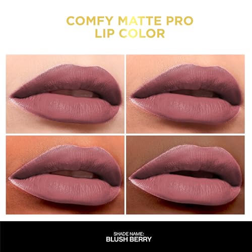 Image of FACES CANADA Comfy Matte Pro Liquid Lipstick - Blush Berry 18, 5.5 ml | 10HR Longstay | Intense Color | Macadamia Oil & Olive Butter Infused | Lightweight Super Smooth | No Dryness | No Alcohol