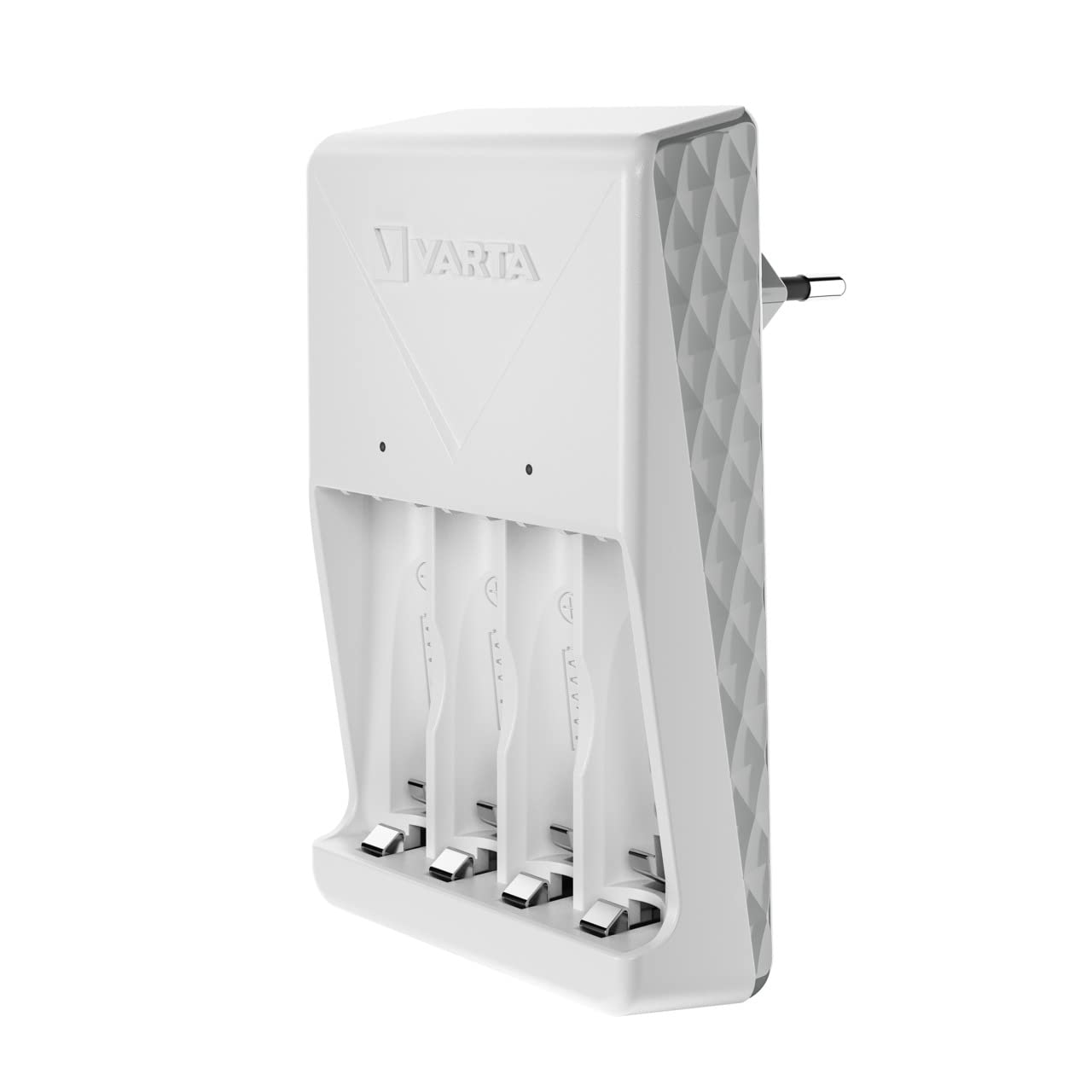 VARTA Caricabatterie, incl. 4X AA 2100mAh, caricatore per batterie ricaricabili, carica 2 o 4 AA/AAA contemporaneamente, Plug Charger