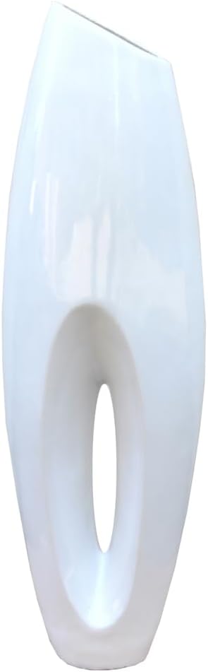 Uniquewise Modern Floor Vase, White, 40-Inch