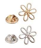 Bonito pin de modestia de flores de oro o plata, o bufanda, solapa o pin de bolsa.