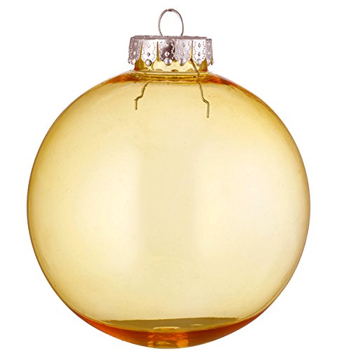 Amber Glass Style Shatterproof Baubles (20 pack - 80mm), personalised gifts, parties, christmas, decorations