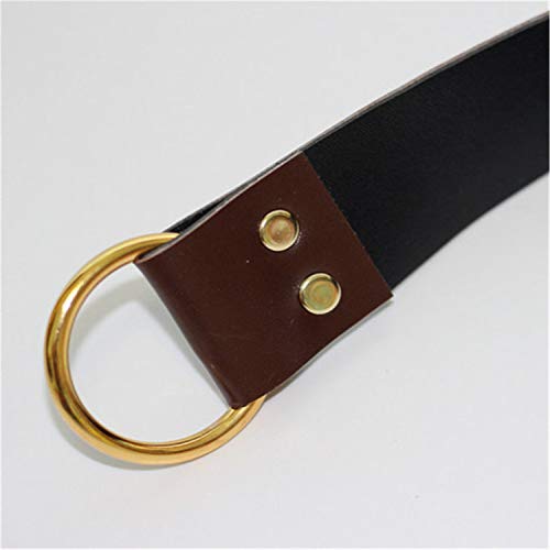 Andongnywell Medieval Sabre belt O Ring Buckle Medieval Leather Viking Belt Renaissance Belt Waist Strap3