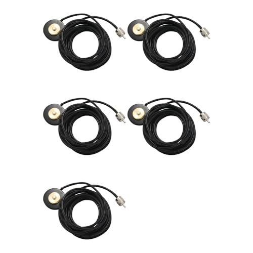 Base de magnétique NMO à forte adhérence avec câble RG58 de 5m pour signal HF sans perte