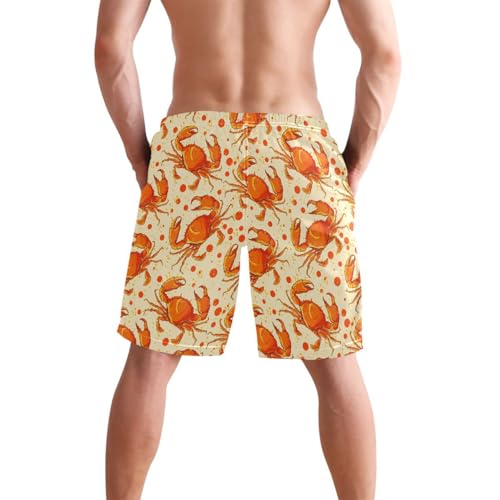 Men's Swim Trunks Red Crab Board Shorts Quick Dry Swimsuit Swimwear Holiday Party Bathing Suit2