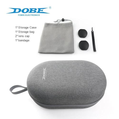 Bolsa Case Mochila de Armazenamento Portátil DOBE Compátivel para Playstation5 PSVR2, EVA, Cinza, 39
