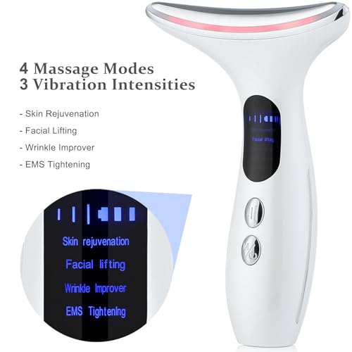 Face Massager 40-45 °C Anti-Wrinkle Facial Massager 4 in 1 Facial Lifting Device 4 Modes Face Sculptor EMS Microcurrent Massage Red Light Therapy - Image 5