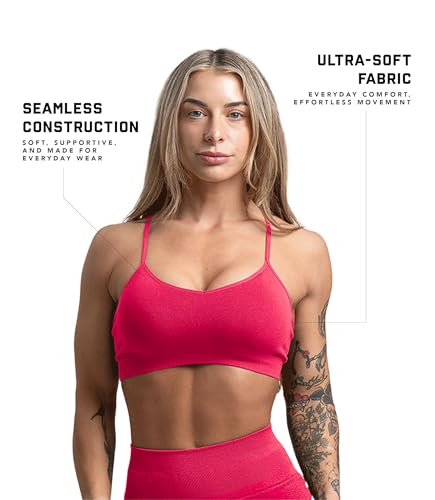 Image of Gymreapers Seamless Sports Bra for Women - Wireless Compression Padded Supportive Bras for Gym, Yoga, & Fitness