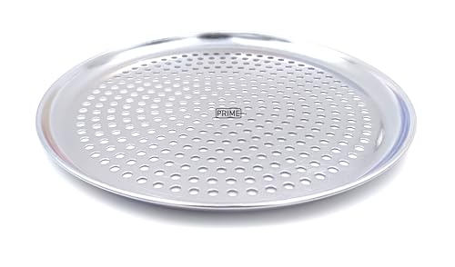 Image of Prime Bakers and Moulders Perforated Pizza Tray for Oven, Round (Aluminum, 9 Inch)