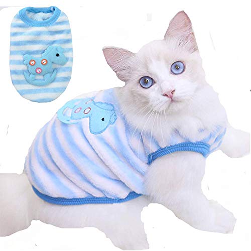 ANIAC-Pet-Costume-Cute-Rabbit-Clothes-Soft-Bunny-Vest-Cozy-T-shirt-for-kitten-Ferret-Chihuahua-puppy-and-Small-Animals-2XS-Blue-wooden-horse