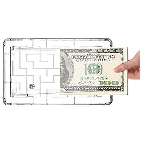4 Pcs Money Puzzle Box for Cash Card Gift | Money Maze Bank Brainteaser Pinball Cube for Kids and Adults,Card Holder Brain Teasers and Fun Game Challenge as Birthday for Coin Bills Cash Gift Card (4) Cover