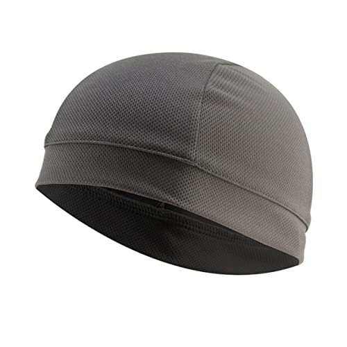 Yardenfun Cycling Hat Liner 3pcs Soft Stretchy Inner Cap Windproof Sun Protection Quick Dry Liner for Helmet Sports Accessory (Grey)