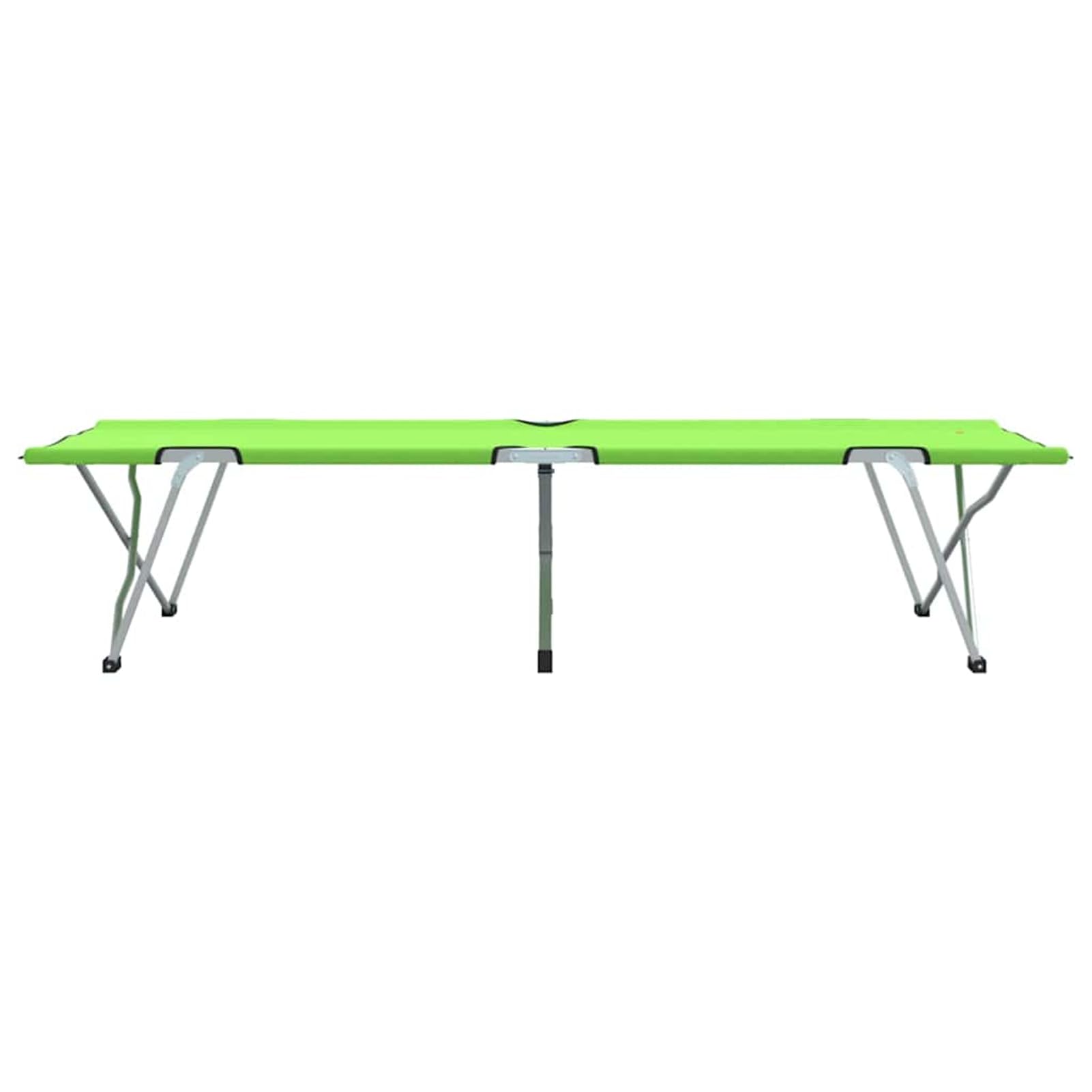 Gecheer Faltbares Campingbett, stabiles Metallgestell, dunkelgrüner Stoff, Einzelbett, faltbar für Outdoor-Camping und Reisen42003120