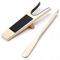 Chicingyou 2 Pcs Wooden Boot Jack Sets Boot Remover for Cowboy Boots and Wooden Puller Hooks for Men Women Work Boots Remover Tool