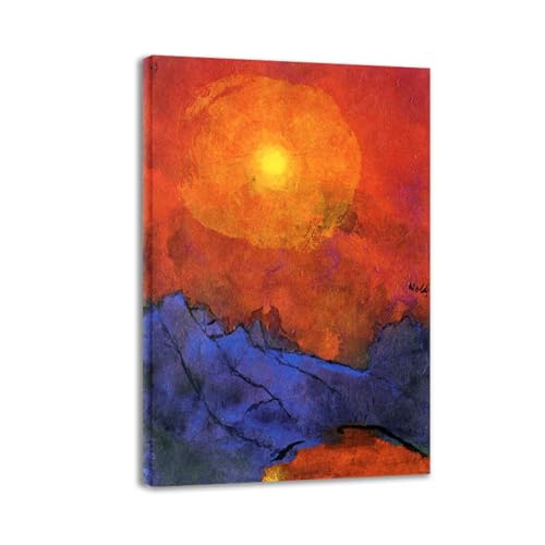 Tableaux célèbres Nolde impression sur toile 40x60 cm encadré pour salon